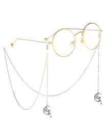 Fashion Silver Non-slip Metal Moon Angel Glasses Chain