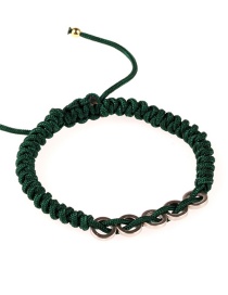 Fashion Green Woven Circle Pull Bracelet