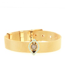 Fashion Gold Eye Micro-inlaid Zircon Plated Gold Color Bracelet