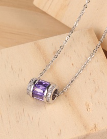 Fashion Purple Zircon Bead Necklace