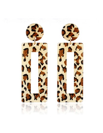Fashion Leopard Acrylic Geometric Resin Earrings