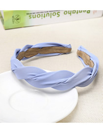 Fashion Blue Cloth Cross-knit Twist Headband