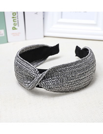 Fashion Silver Grey Woven Headband