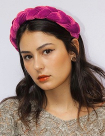 Fashion Rose Red Flannel Twist Headband