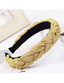 Fashion Light Gold Bright Silk Braided Knotted Headband