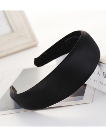 Fashion Black Light Plate Satin Sponge Wide-brimmed Headband