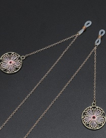 Fashion Pink Non-slip Metal Winding Plum Blossom Glasses Chain
