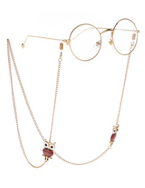 Fashion Gold Non-slip Metal Drip Owl Glasses Chain