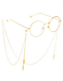 Fashion Gold Non-slip Metal Tassel Cross Glasses Chain