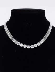 Fashion Silver Diamond Necklace