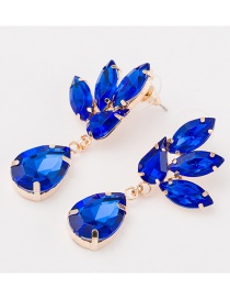 Fashion Blue Diamond Drop Earrings