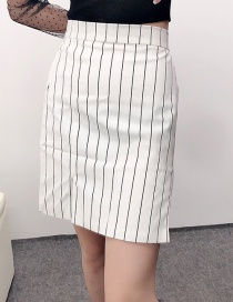 Fashion White Striped Skirt