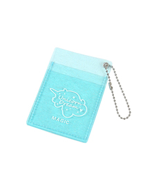 Fashion Sky Blue Transparent Glitter Double Card Id Card Package