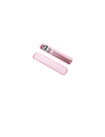 Fashion Pink Box + Powder Silver Spoon Chopsticks 304 Stainless Steel Portable Tableware Chopsticks Spoon Three-piece