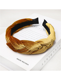 Fashion Ginger Yellow Velvet Fabric Tweezers Headband