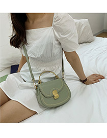 Fashion Green Locked Crossbody Shoulder Bag