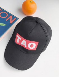 Fashion Tao Black Letter Print Children's Baseball Cap