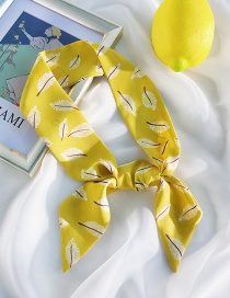 Fashion Chiffon Yellow Bottom Leaves Double-sided Printing Strips 90cm