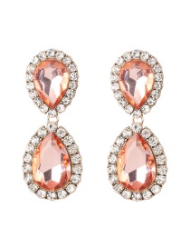 Fashion Pink Water Droplet Earring