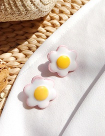 Fashion Pink Sun Flower Earrings