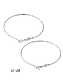 Fashion Silver 50mm Metal Big Ear Ring