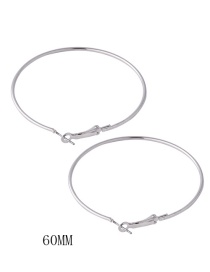 Fashion Silver 60mm Metal Big Ear Ring