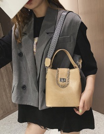 Fashion Khaki Chain Lock: Shoulder Bag: Shoulder Bag