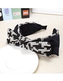 Fashion Black Double-layer Bow Headband Fabric Color Double-layer Large Bow Wide-brimmed Headband