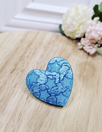 Fashion Blue Love Duckbill Clip Acetate Candy Acrylic Hair Clip