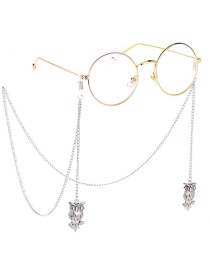 Fashion Silver Non-slip Metal Owl Glasses Chain