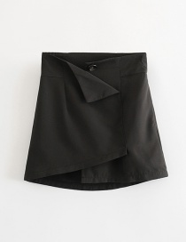 Fashion Black Irregular A Word Skirt