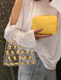 Fashion Yellow Vc Transparent Mother Portable Messenger Bag