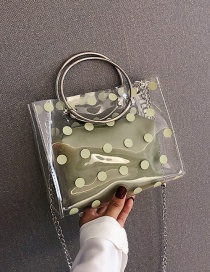 Fashion Green Vc Transparent Mother Portable Messenger Bag