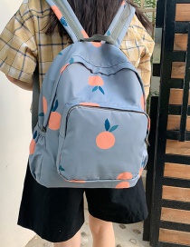 Fashion Lake Blue Fruit Print Backpack