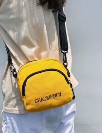 Fashion Yellow Letter Printed Shoulder Messenger Bag