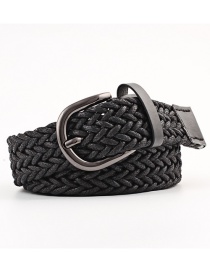 Fashion Black Wax Rope Braided Twist Belt