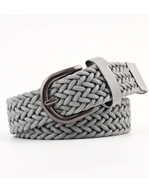 Fashion Gray Wax Rope Braided Twist Belt