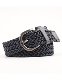 Fashion Navy Wax Rope Braided Twist Belt
