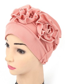 Fashion Pink Double Flower Baotou Cap