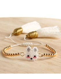 Fashion White Braided White Rabbit Bracelet
