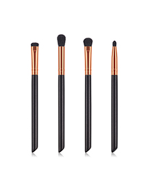 Fashion Black Gold 4 Sticks Of Pearl Handle Makeup Brush