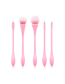 Fashion Pink 5 Sticks Small Waist Colorful Hair Makeup Brush