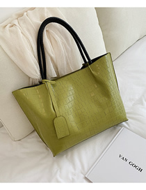 Fashion Green Stone Pattern Shoulder Bag