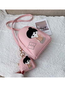Fashion Pink Contrast Shoulder Bag