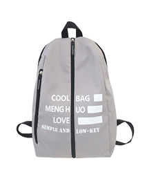 Fashion Gray Letter Printed Backpack