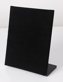 Fashion Black Velvet 51-bit Suede Ring Earring Display Box