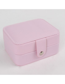 Fashion Pink Leather Jewelry Storage Box Trumpet