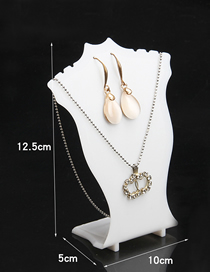 Fashion Small Plastic Neck Frame - White Transparent Acrylic Necklace Display Stand