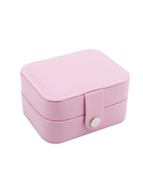 Fashion Pink (small) Portable First Earrings Ring Storage Box