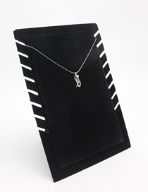 Fashion Black Velvet Wave Upright Table Jewelry Rack